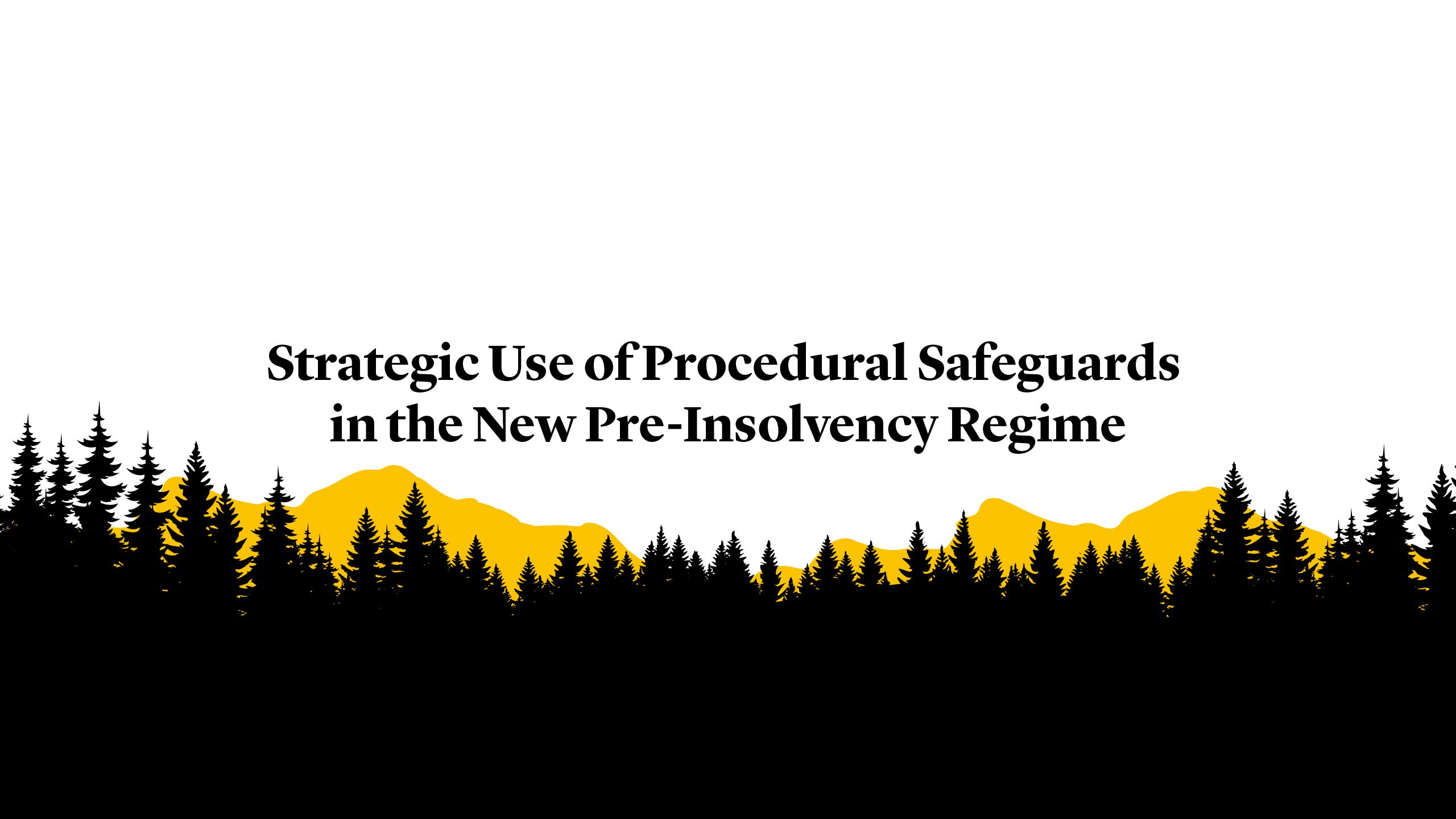Strategic Use of Procedural Safeguards in the New Pre-Insolvency Regime