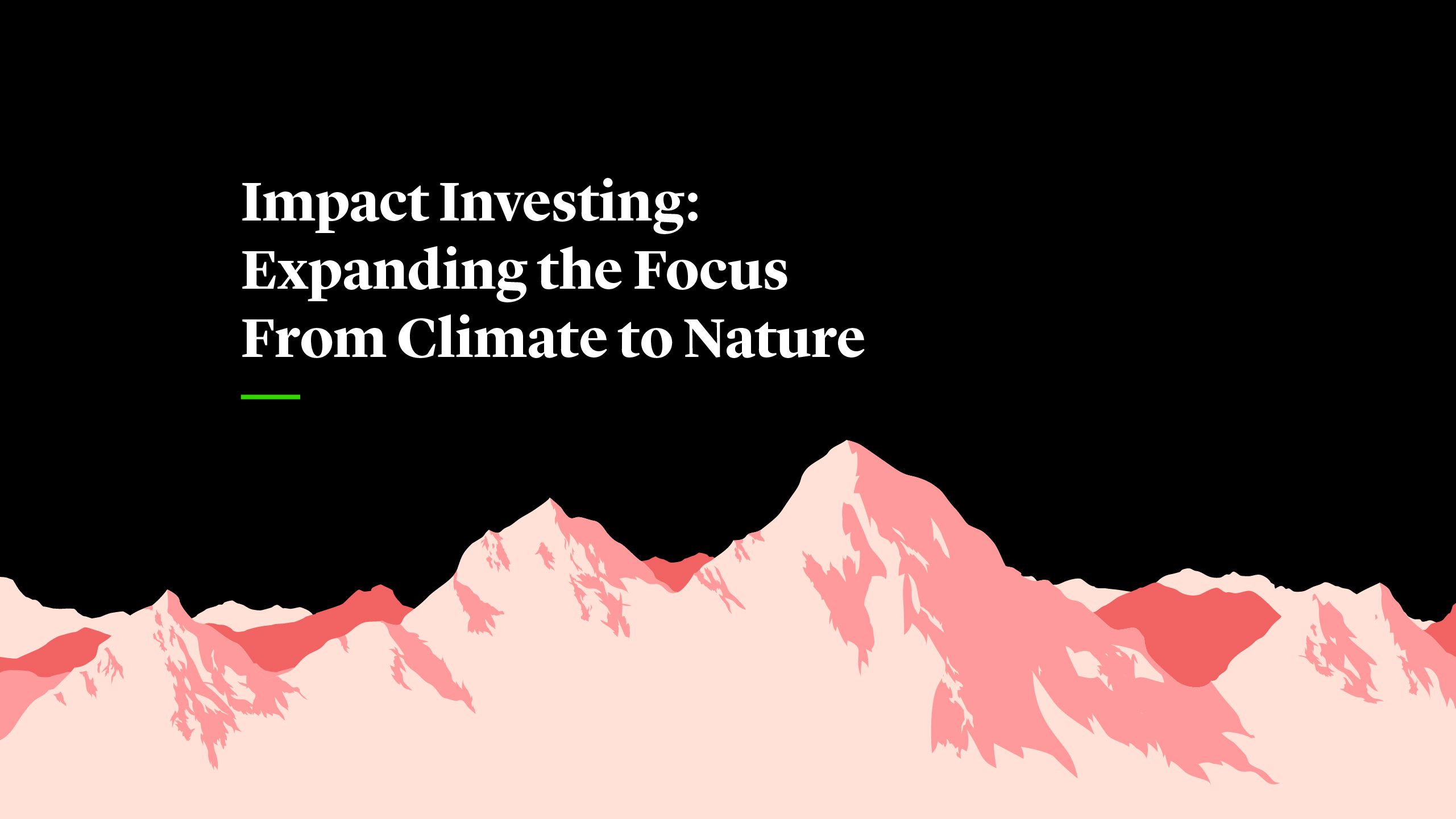 Impact  Investigating: Expanding the Focus From Climate to Nature