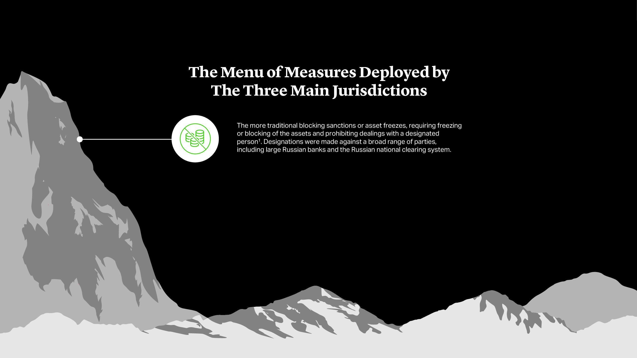 The Menu of Measures Deployed by The Three Main Jurisdictions