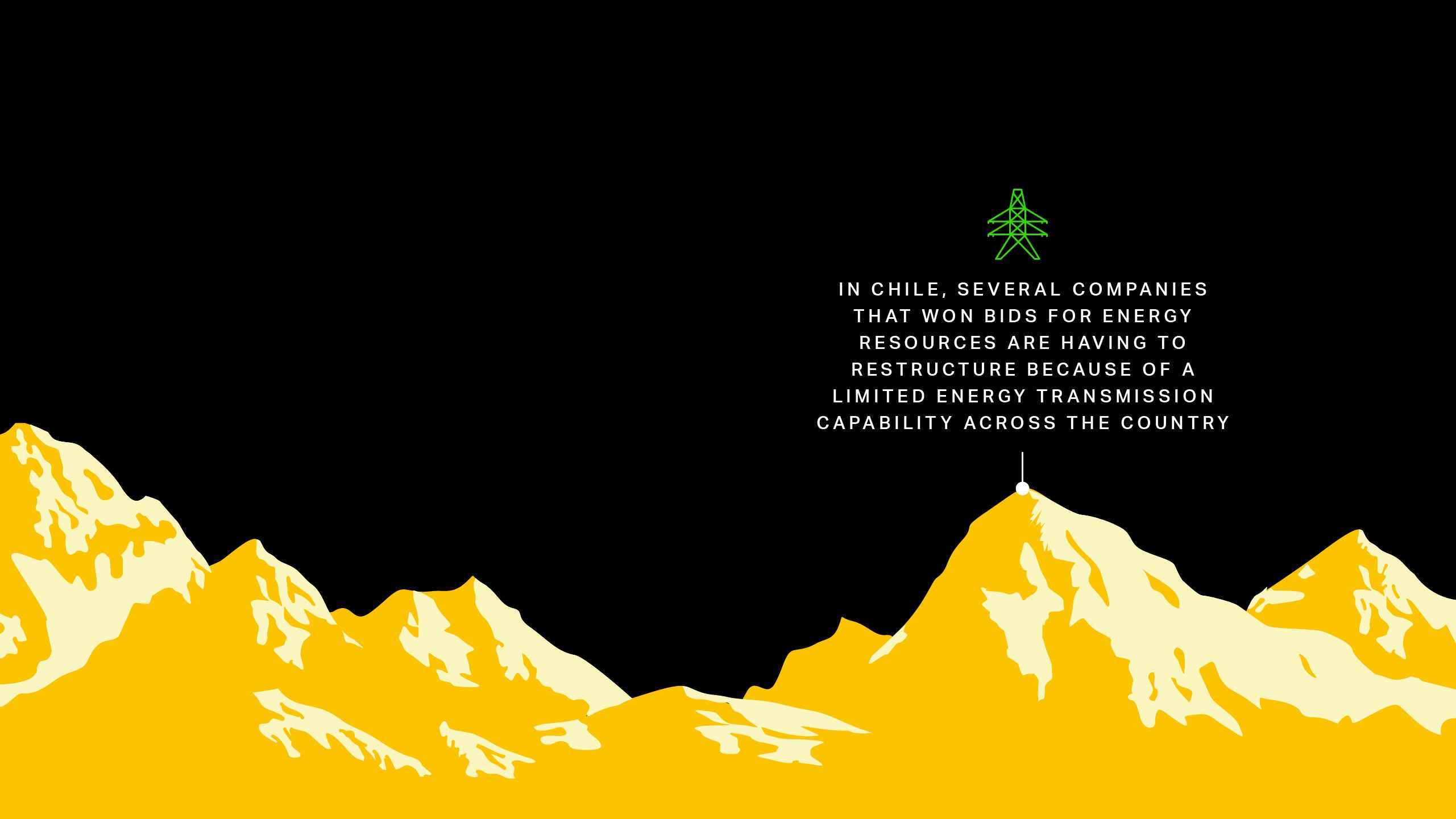 In Chile, several companies that won bids for energy resources are having to restructure because of a limited energy transmission capability across the country 