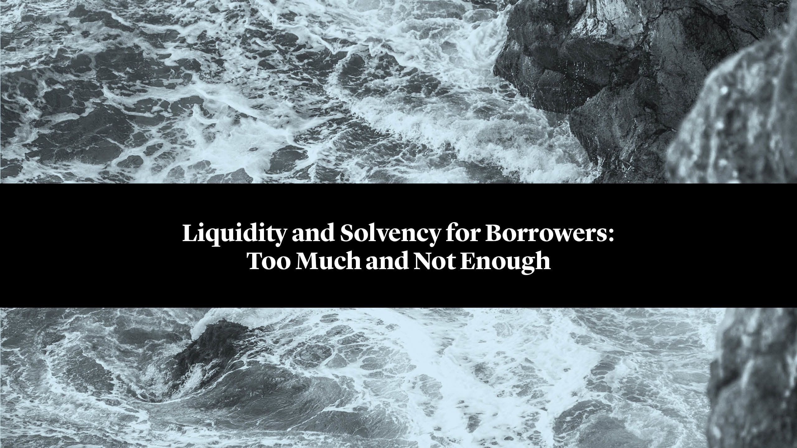 Liquidity and Solvency for Borrowers: Too Much and Not Enough