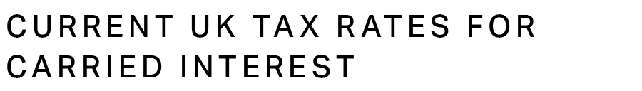 Cleary Gottlieb | Current UK tax rates for carried interest