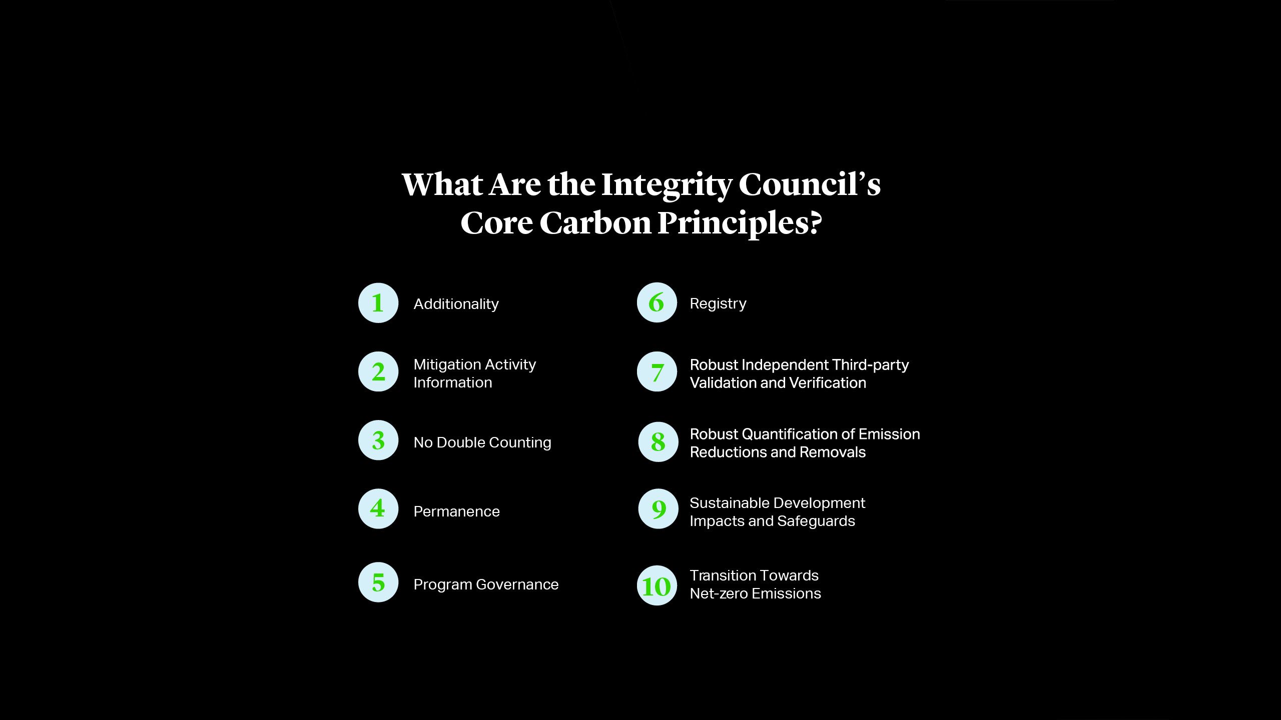 What Are the Integrity Council's Core Carbon Principles?