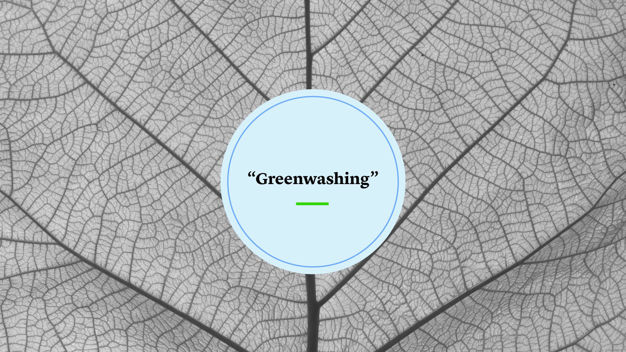 "Greenwashing"
