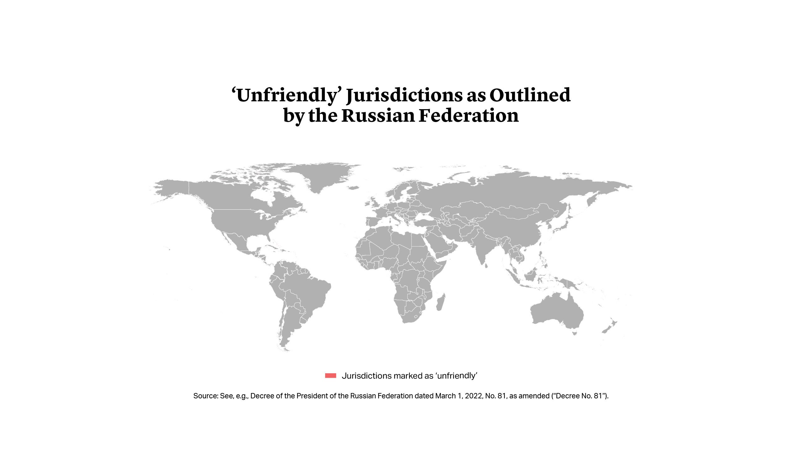 'Unfriendly' Jurisdictions as Outlined by the Russian Federation